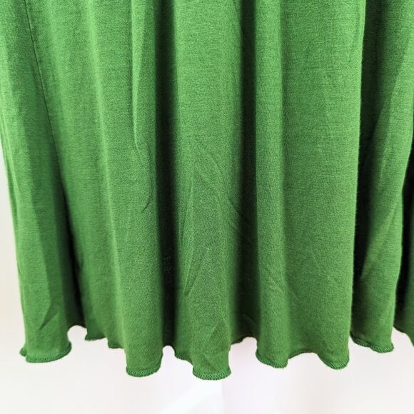 VTG 00s Y2K Miss Sixty Green w/ Gold Trim Empire Waist Babydoll Mini Dress Sz M - Picture 6 of 10